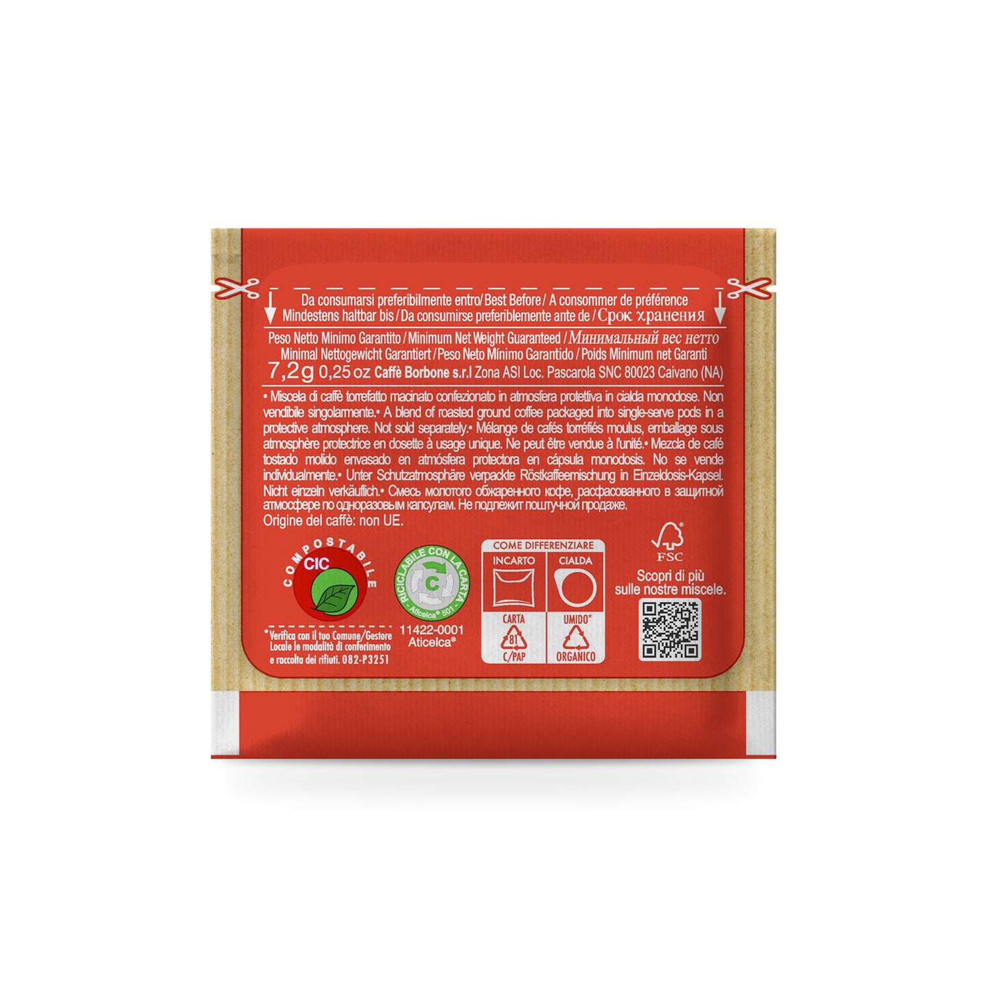 Caja Cialda Miscela Rossa 150 unidades