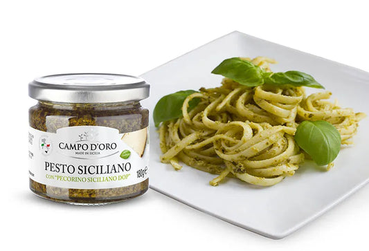 Linguini con pesto siciliano