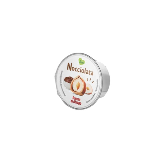NOCCIOLA DARK (sin lácteos) cacao orgánico avellana - compostable 15gr