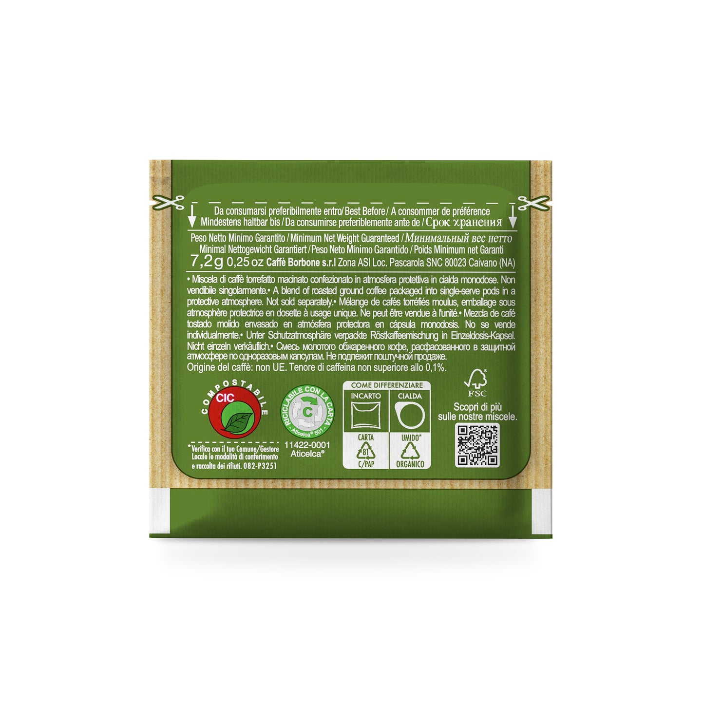 Caja Cialda Dek Green 150 unidades