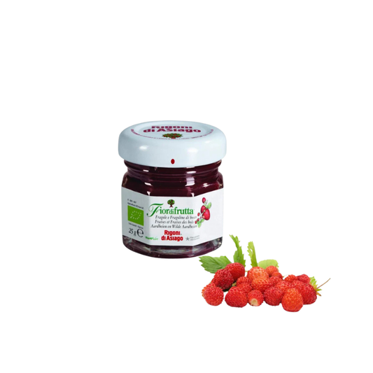 MERMELADA ECOLÓGICA DE FRESA Y FRESA SILVESTRE MINI 25gr