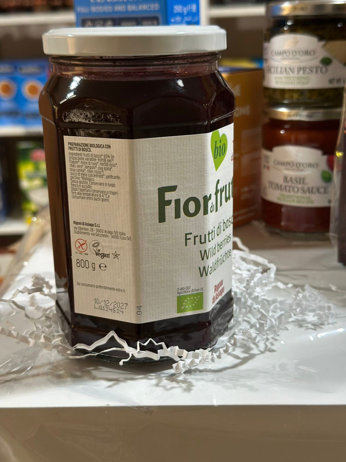 MERMELADA ECOLÓGICA DE FRESA Y FRESA SILVESTRE 800gr