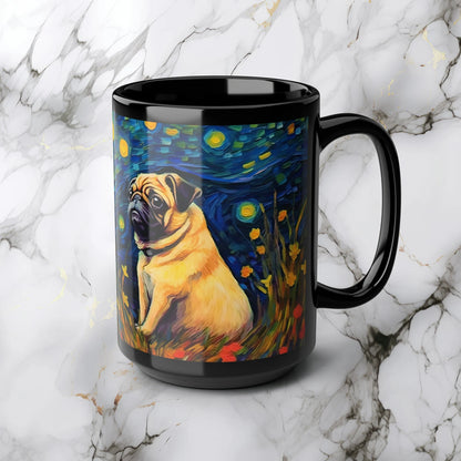 Taza de café Pug pintura