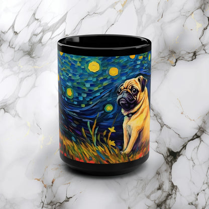 Taza de café Pug pintura