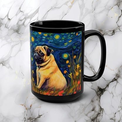 Taza de café Pug pintura