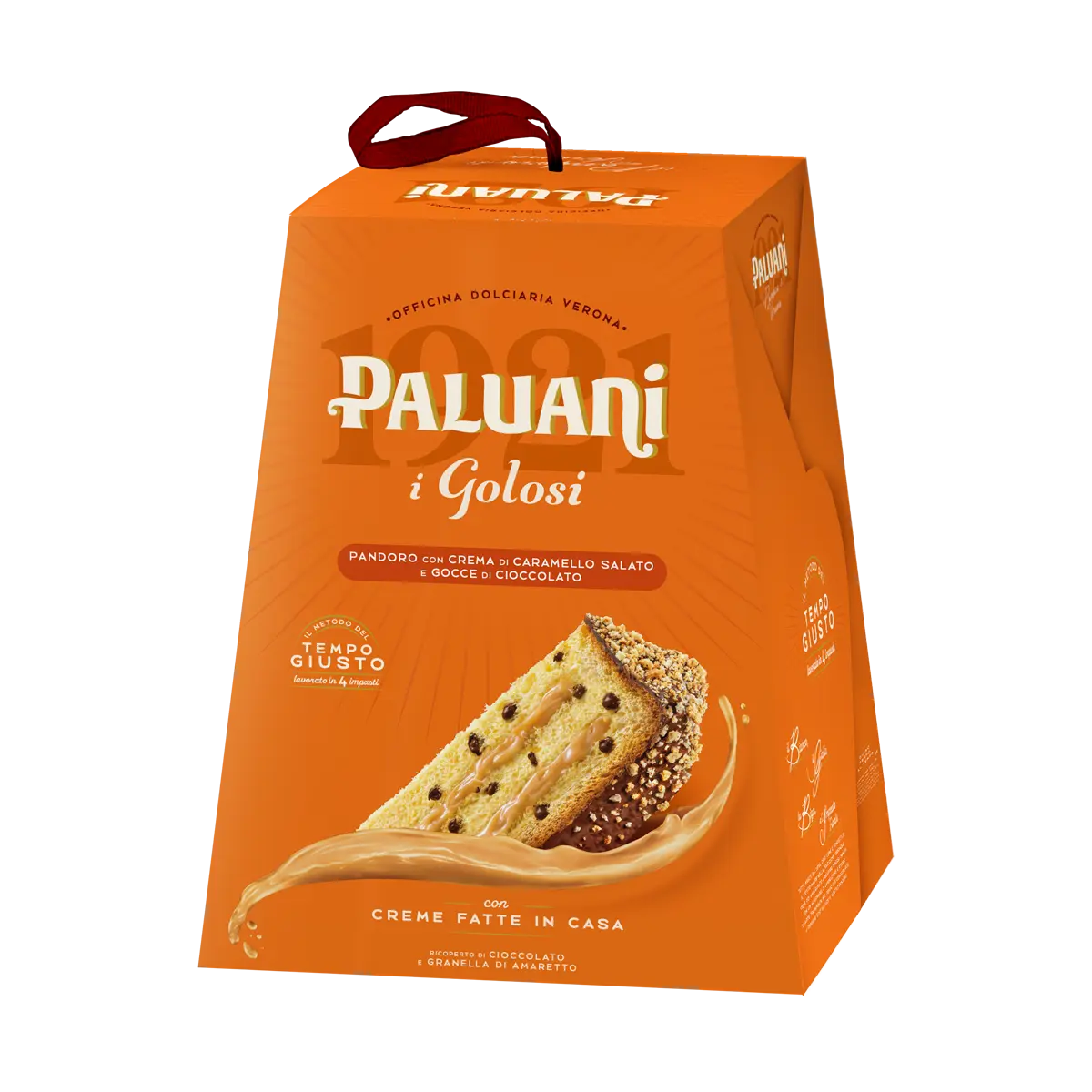 Pandoro Caramelo salado y chips de chocolate 750gr