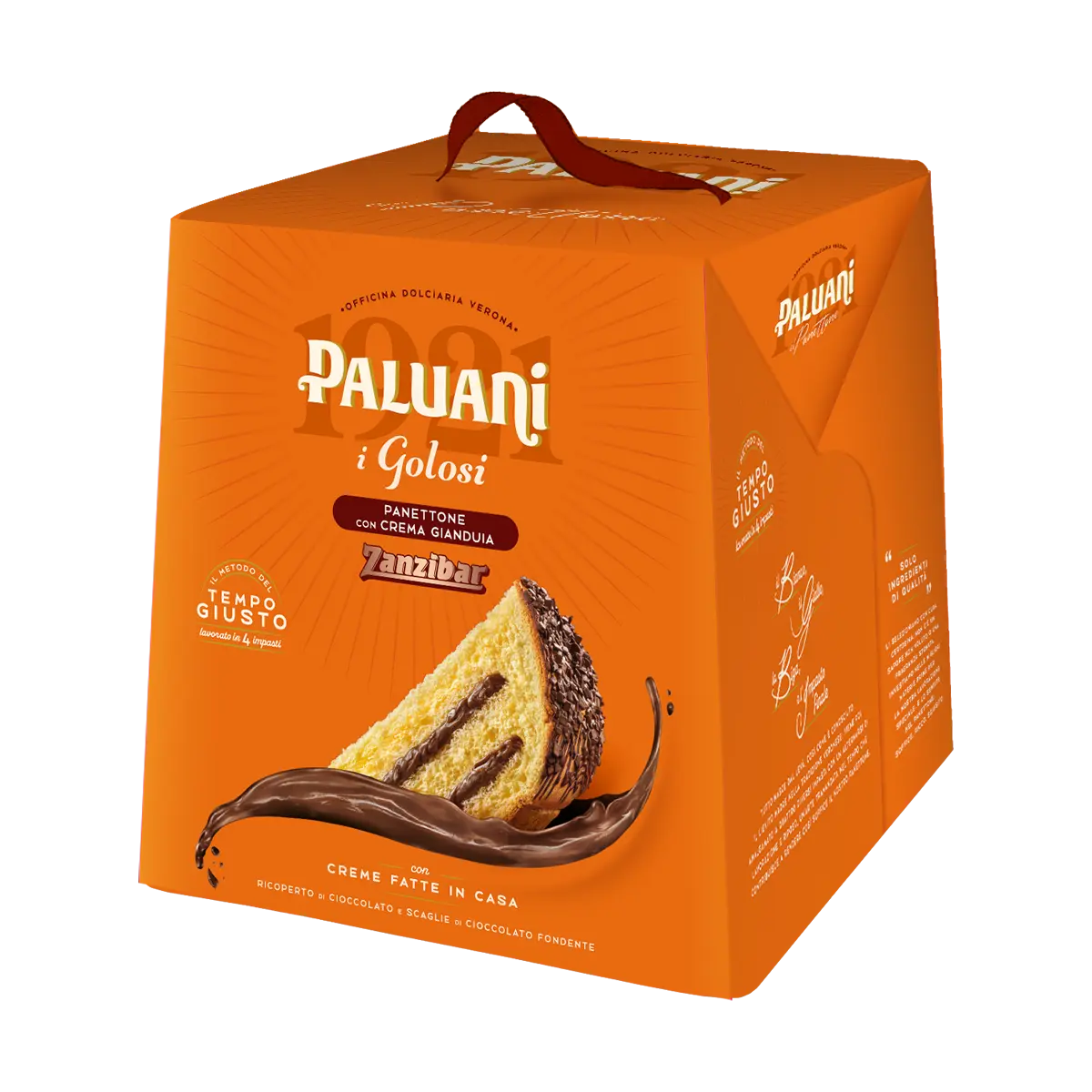 Panettone con crema de gianduia Zanzíbar 750gr