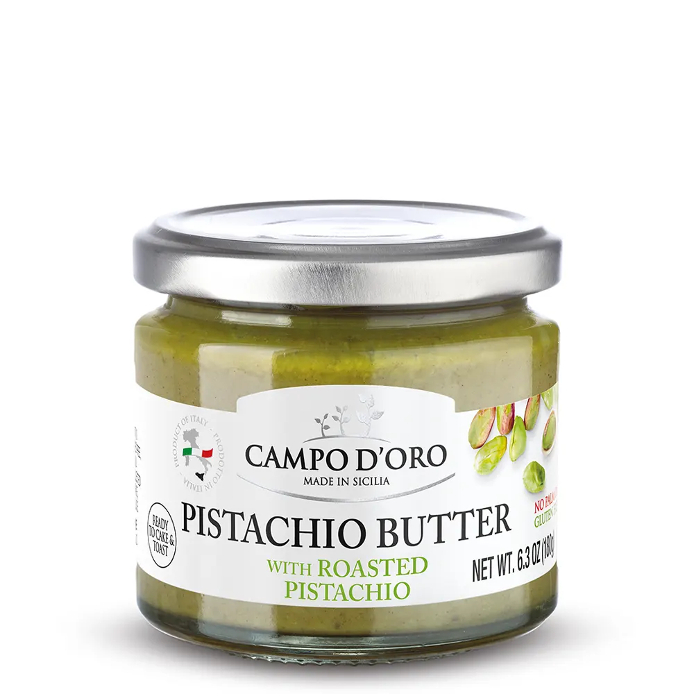 MANTEQUILLA DE PISTACHO CON PISTACHOS TOSTADOS.